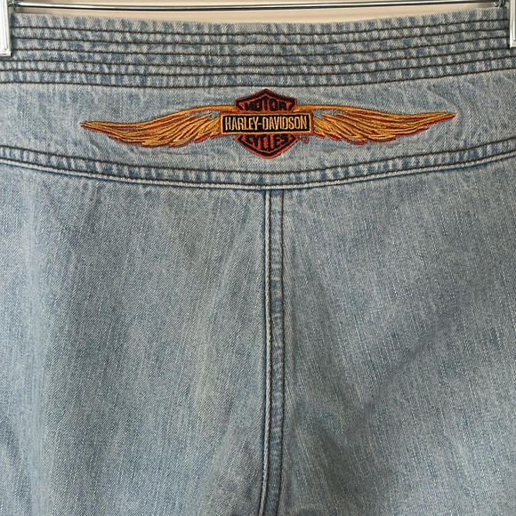 Y2K laced front jeans Harley Davidson - Picture 8 of 10